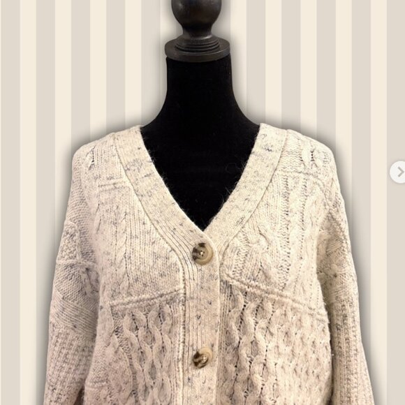 Jessica Simpson Cropped Cable Knit Cardigan - Picture 1 of 5